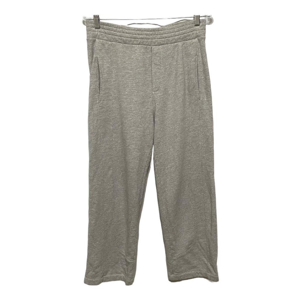 Current Elliott Anthropologie Size 2 The Cora Wide Leg Cropped Grey Sweatpants